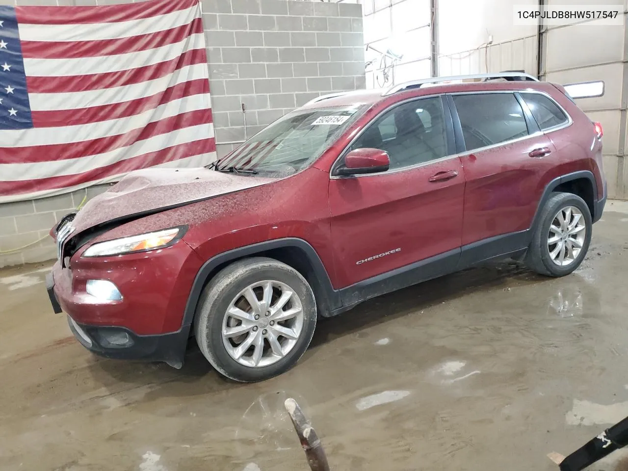 2017 Jeep Cherokee Limited VIN: 1C4PJLDB8HW517547 Lot: 59246154