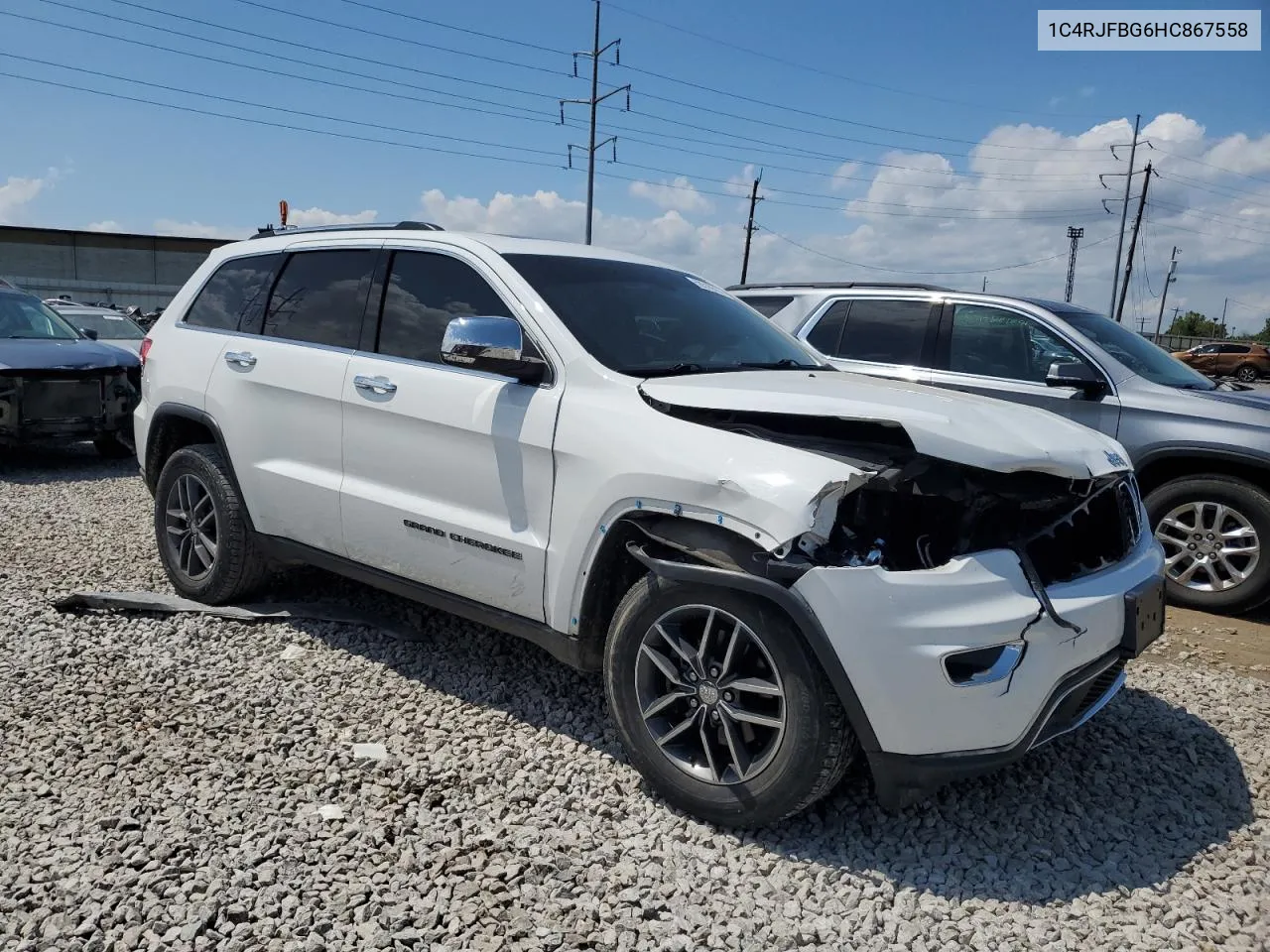 2017 Jeep Grand Cherokee Limited VIN: 1C4RJFBG6HC867558 Lot: 59310514