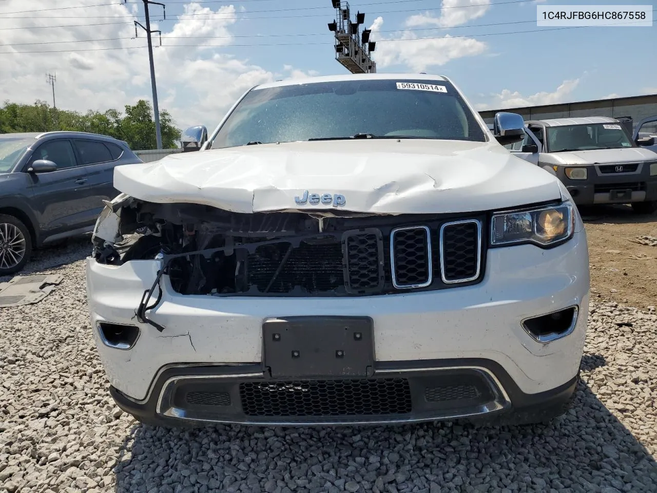 1C4RJFBG6HC867558 2017 Jeep Grand Cherokee Limited