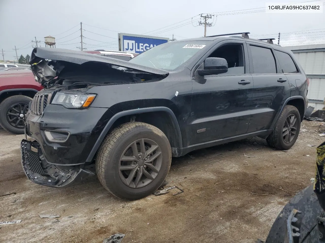 2017 Jeep Grand Cherokee Laredo VIN: 1C4RJFAG9HC637482 Lot: 59961684