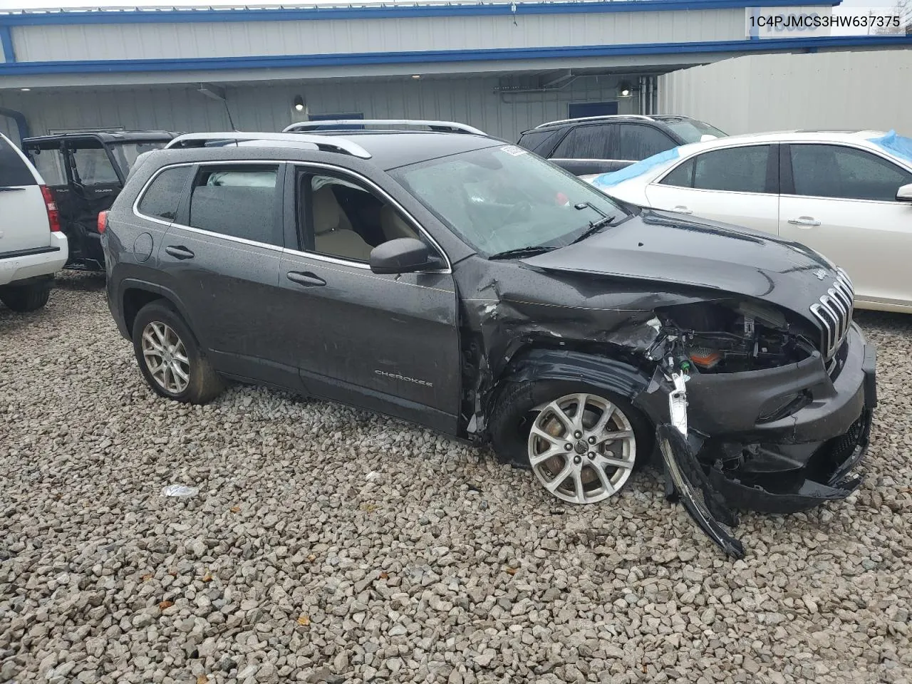 2017 Jeep Cherokee Latitude VIN: 1C4PJMCS3HW637375 Lot: 60335934