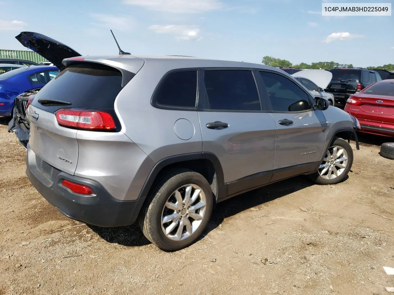 2017 Jeep Cherokee Sport VIN: 1C4PJMAB3HD225049 Lot: 60462774