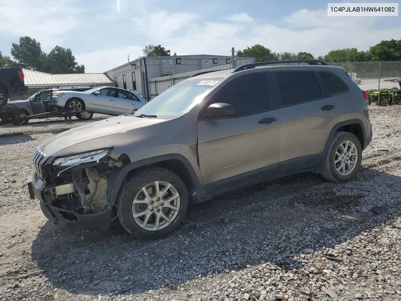 2017 Jeep Cherokee Sport VIN: 1C4PJLAB1HW641082 Lot: 61058174