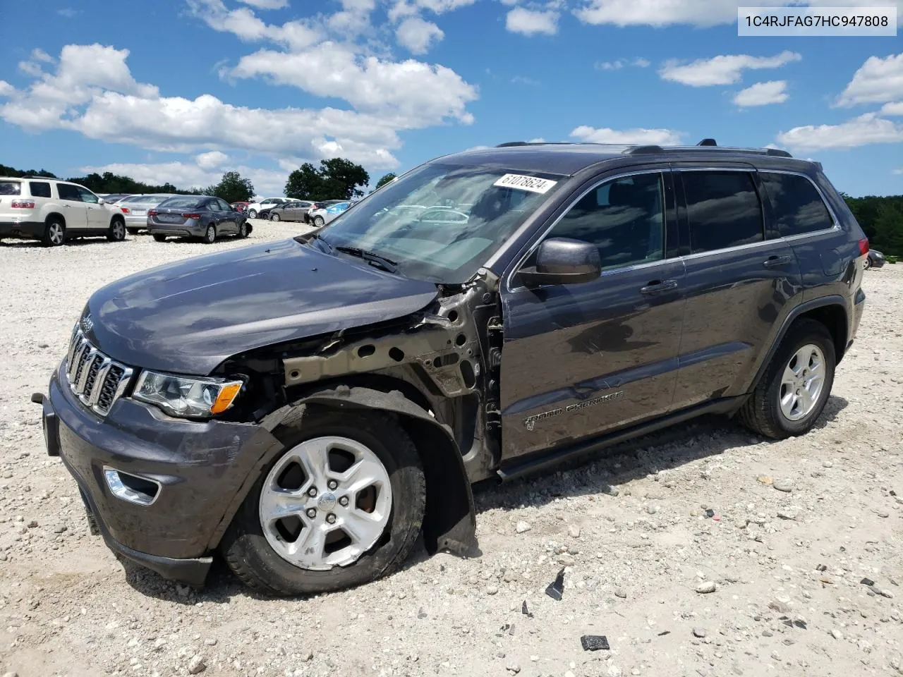 2017 Jeep Grand Cherokee Laredo VIN: 1C4RJFAG7HC947808 Lot: 61078624