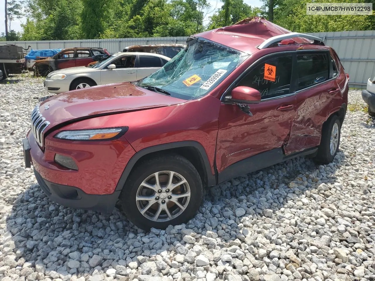 2017 Jeep Cherokee Latitude VIN: 1C4PJMCB7HW612298 Lot: 61289984