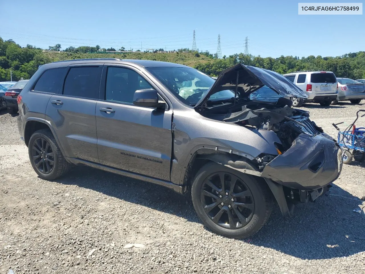 2017 Jeep Grand Cherokee Laredo VIN: 1C4RJFAG6HC758499 Lot: 61318494