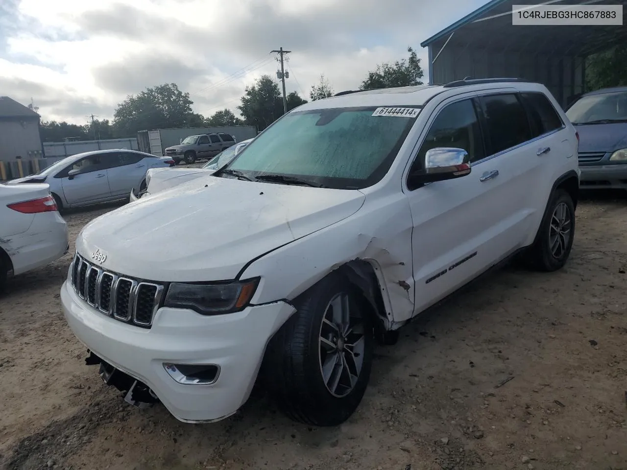 1C4RJEBG3HC867883 2017 Jeep Grand Cherokee Limited