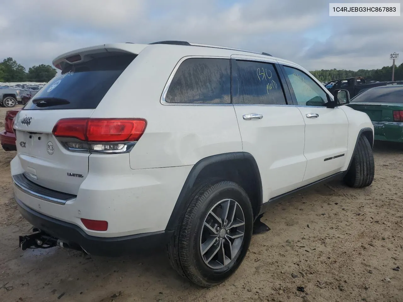 2017 Jeep Grand Cherokee Limited VIN: 1C4RJEBG3HC867883 Lot: 61444414