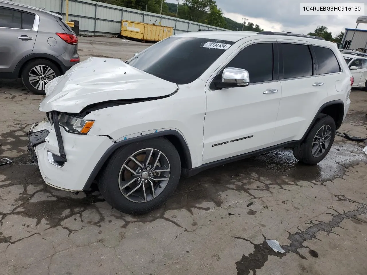 2017 Jeep Grand Cherokee Limited VIN: 1C4RJEBG3HC916130 Lot: 63794534