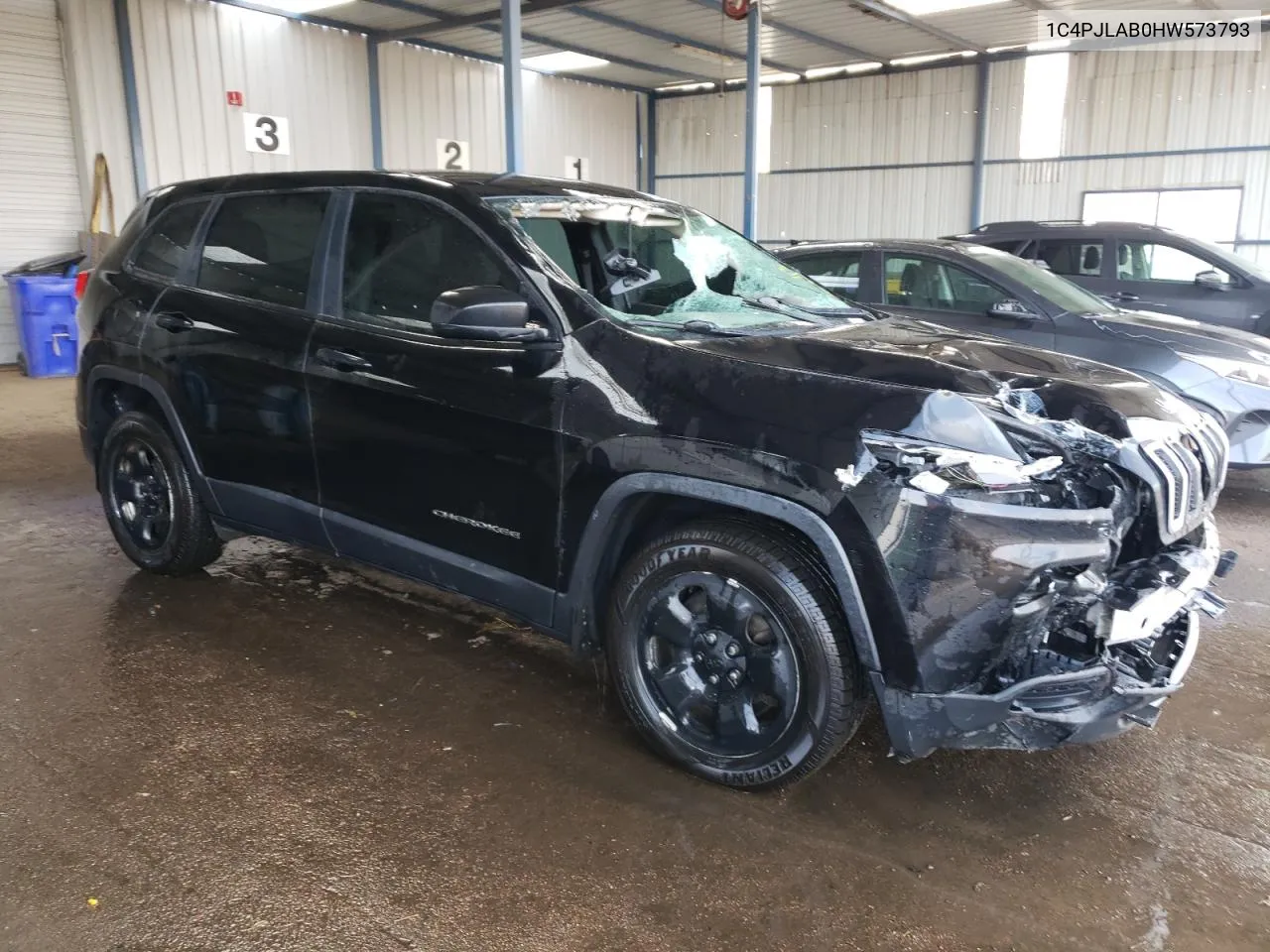 1C4PJLAB0HW573793 2017 Jeep Cherokee Sport