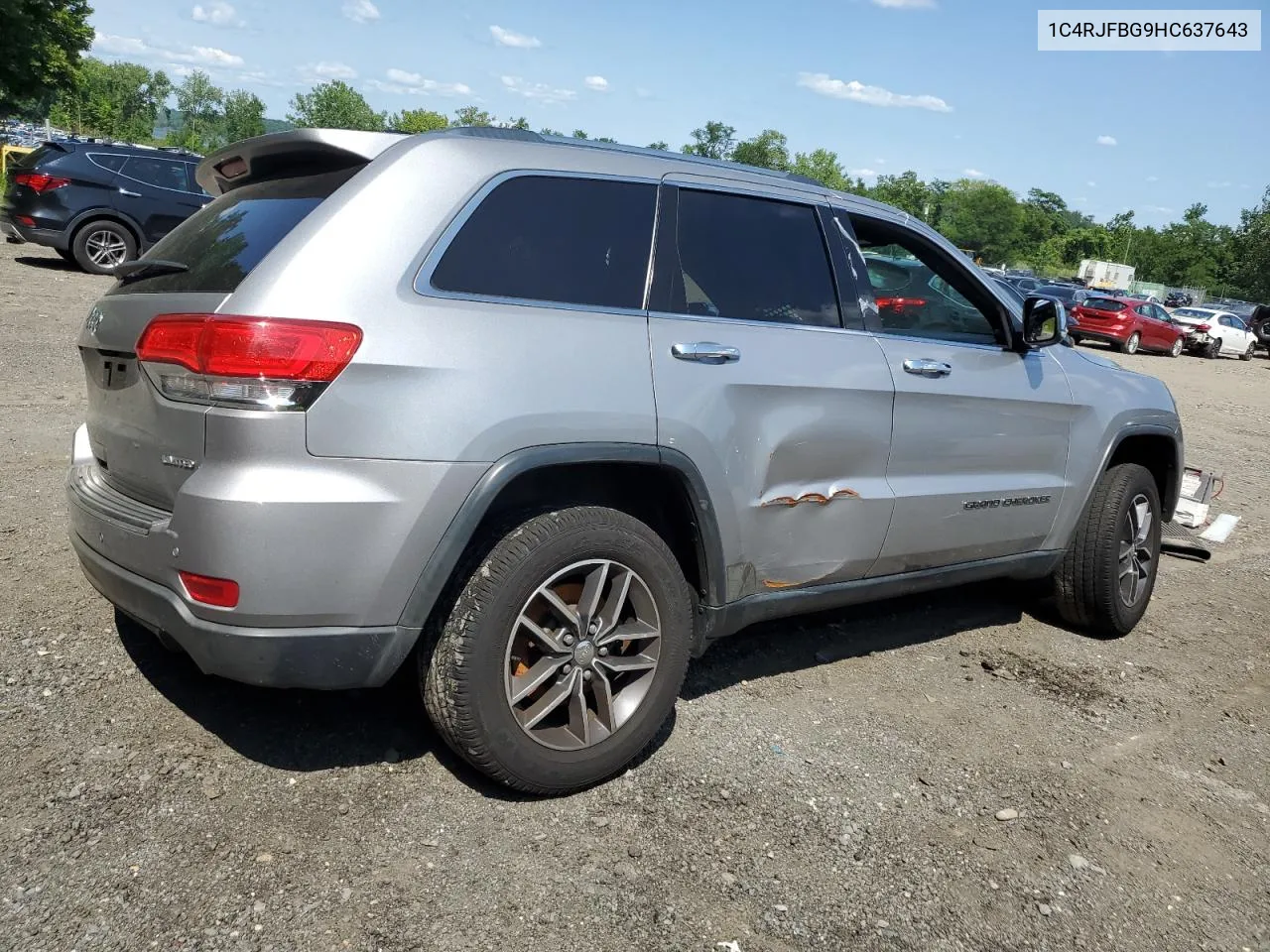 2017 Jeep Grand Cherokee Limited VIN: 1C4RJFBG9HC637643 Lot: 64683814