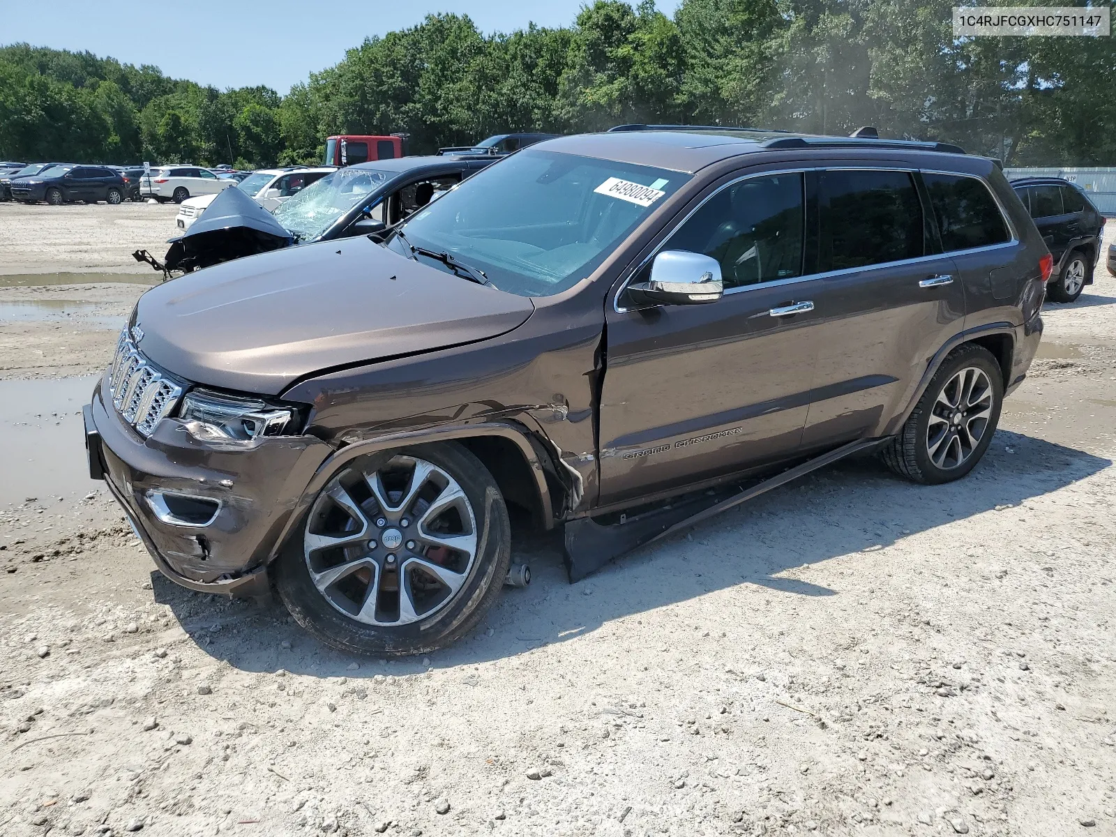 2017 Jeep Grand Cherokee Overland VIN: 1C4RJFCGXHC751147 Lot: 64980094