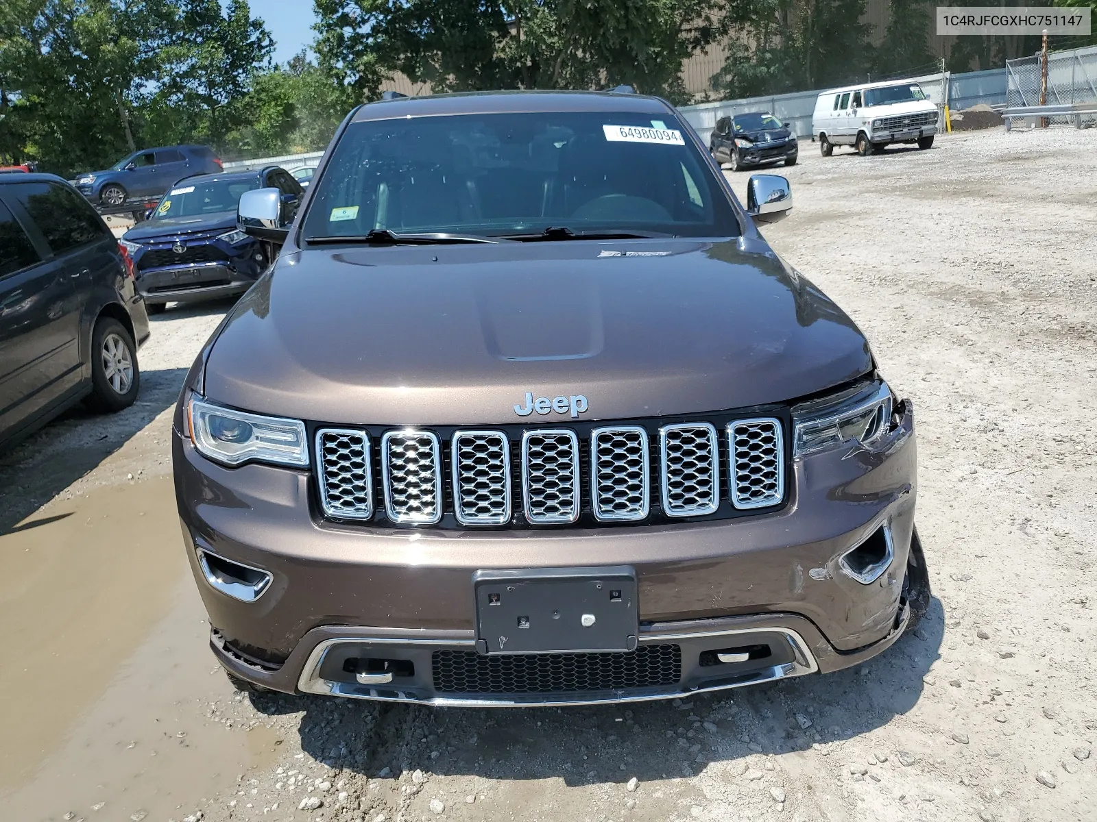 2017 Jeep Grand Cherokee Overland VIN: 1C4RJFCGXHC751147 Lot: 64980094