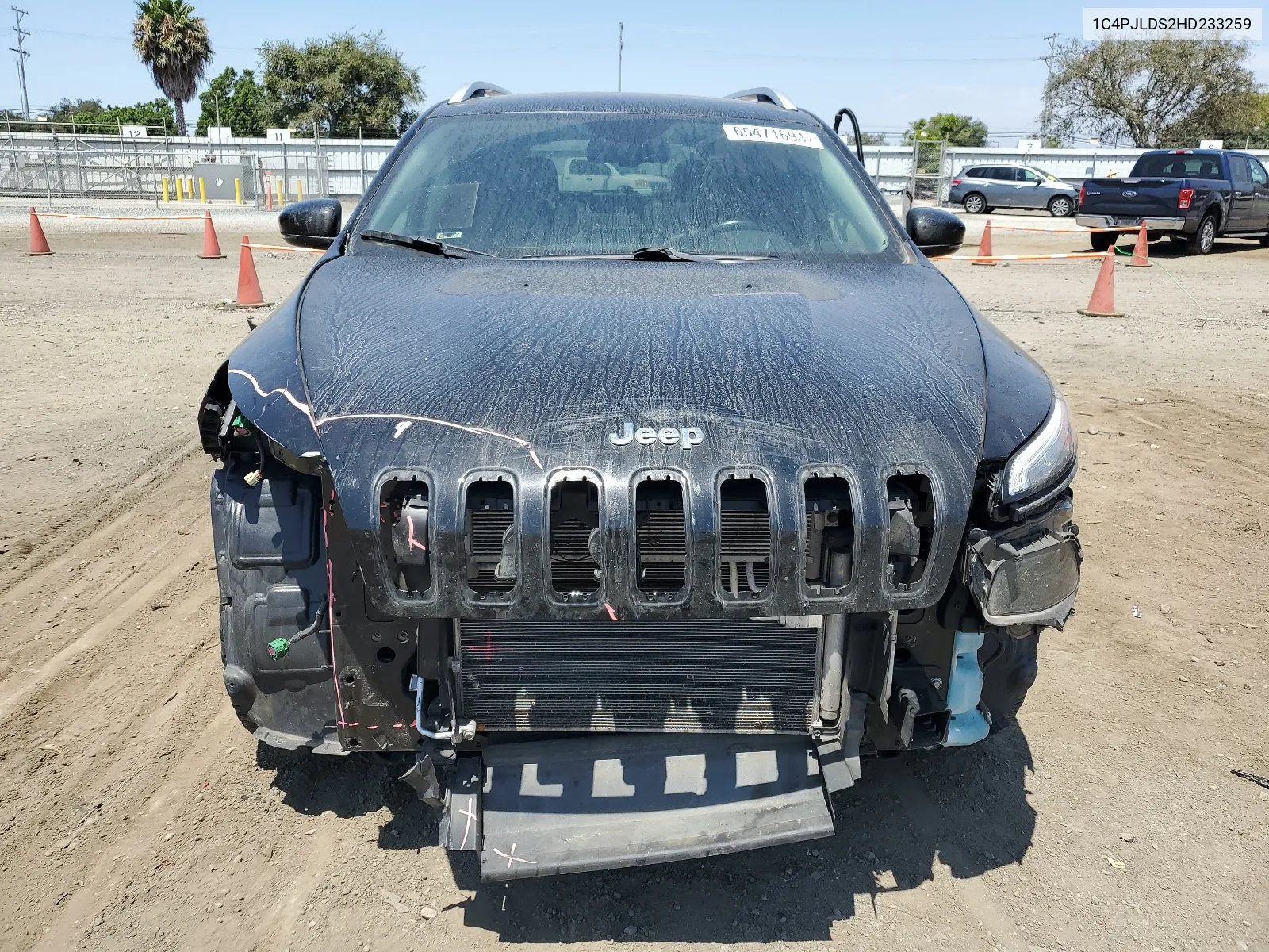 2017 Jeep Cherokee Limited VIN: 1C4PJLDS2HD233259 Lot: 65471694