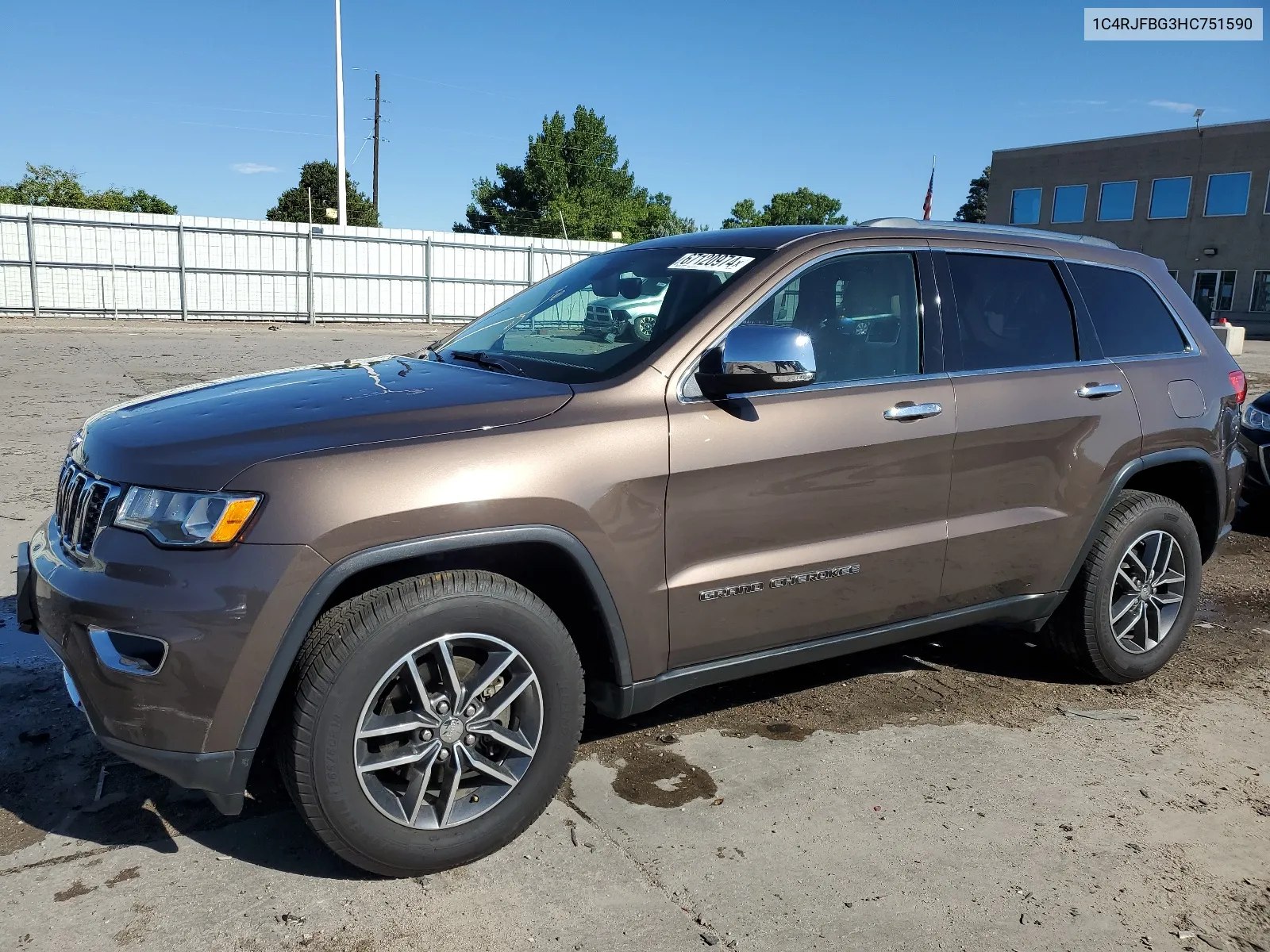 2017 Jeep Grand Cherokee Limited VIN: 1C4RJFBG3HC751590 Lot: 67120974