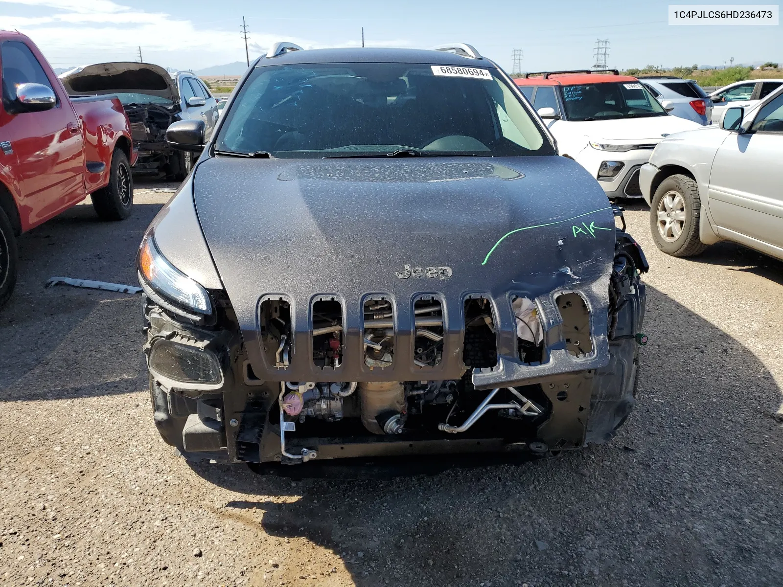 2017 Jeep Cherokee Latitude VIN: 1C4PJLCS6HD236473 Lot: 68580694