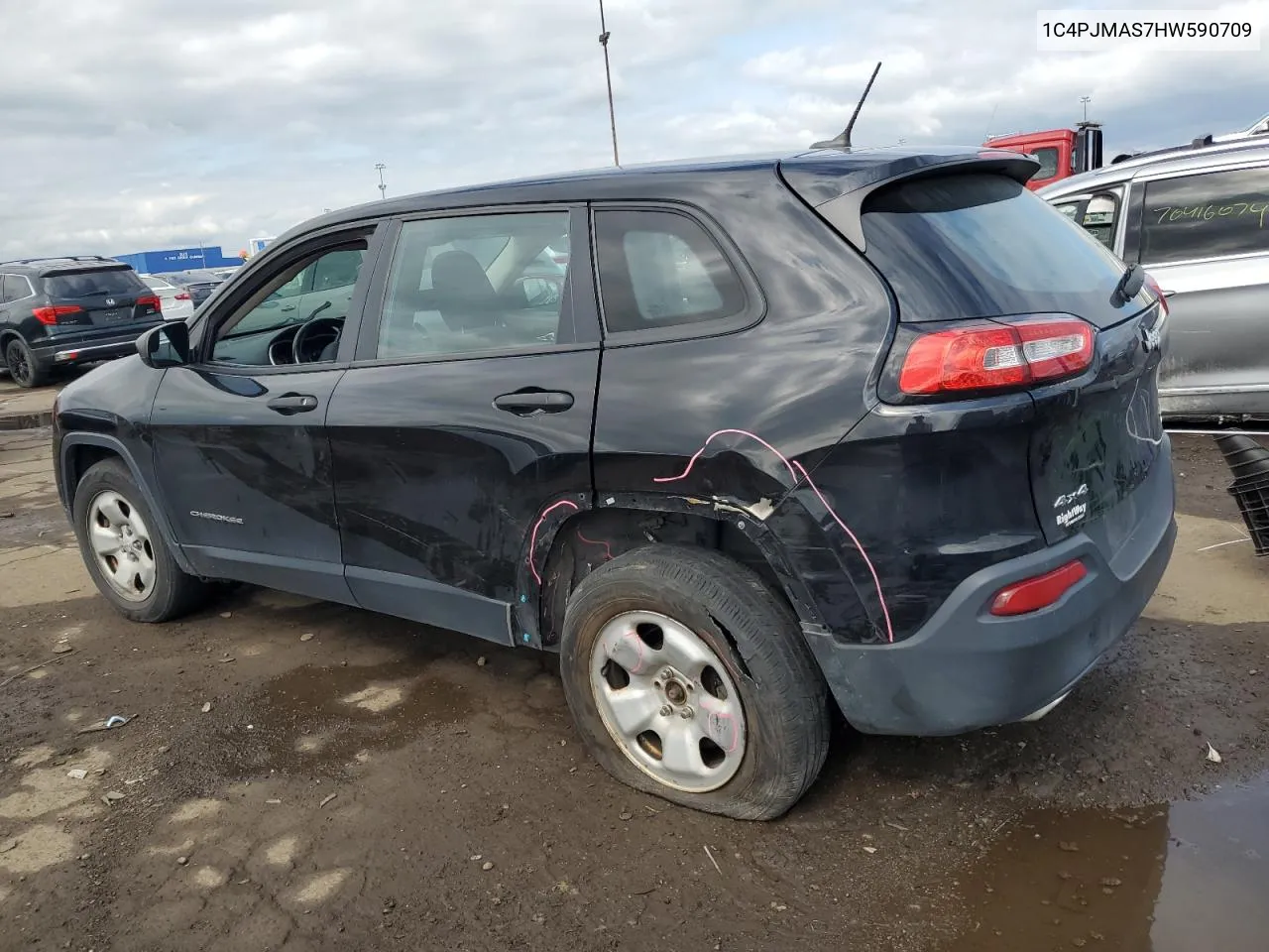 2017 Jeep Cherokee Sport VIN: 1C4PJMAS7HW590709 Lot: 68669304