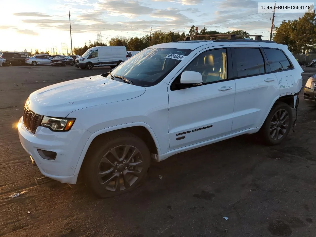 2017 Jeep Grand Cherokee Limited VIN: 1C4RJFBG8HC663148 Lot: 68849454