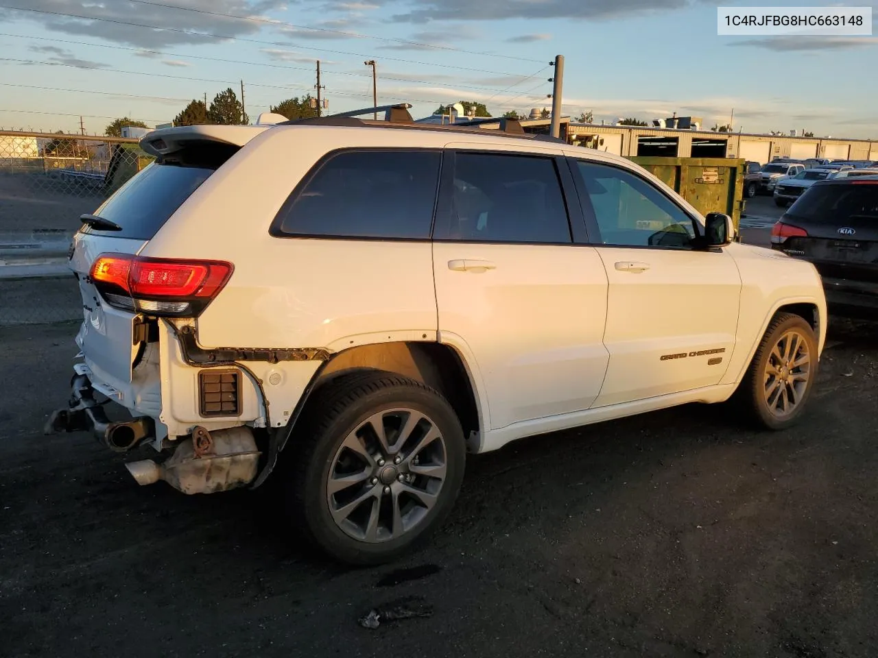 2017 Jeep Grand Cherokee Limited VIN: 1C4RJFBG8HC663148 Lot: 68849454