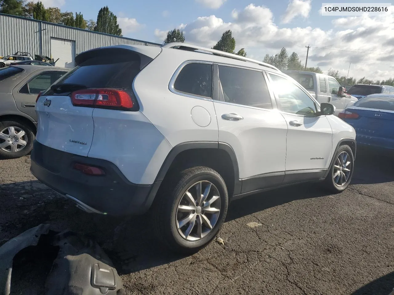 1C4PJMDS0HD228616 2017 Jeep Cherokee Limited