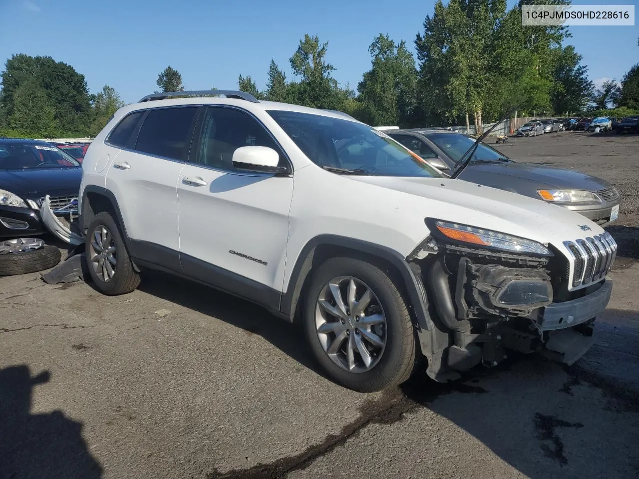 2017 Jeep Cherokee Limited VIN: 1C4PJMDS0HD228616 Lot: 68879334