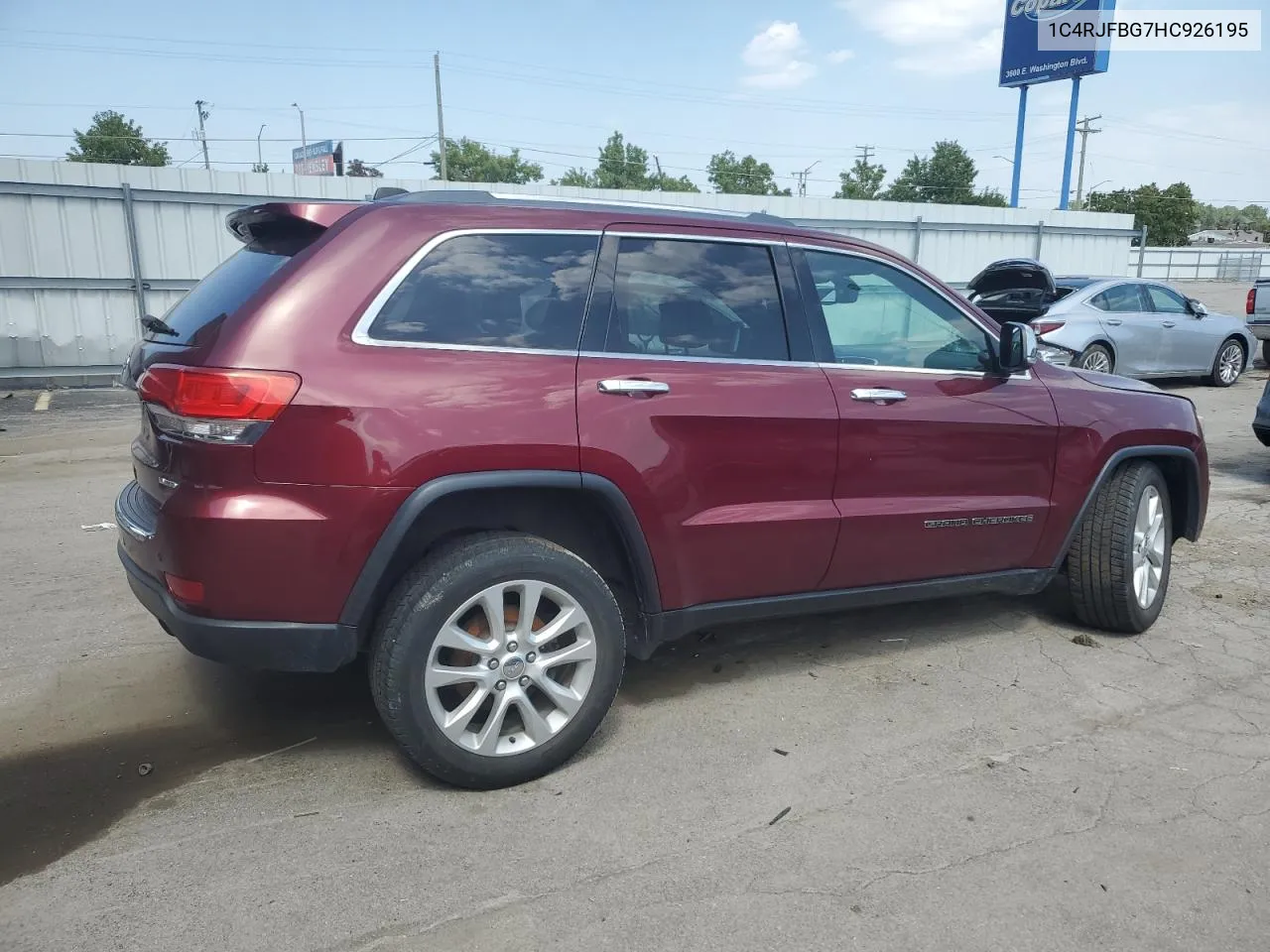 2017 Jeep Grand Cherokee Limited VIN: 1C4RJFBG7HC926195 Lot: 69020594