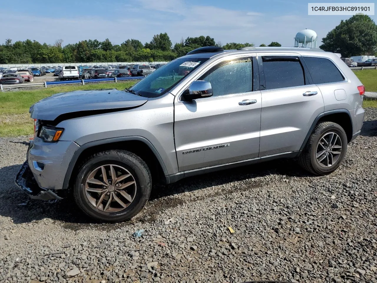 2017 Jeep Grand Cherokee Limited VIN: 1C4RJFBG3HC891901 Lot: 69071974