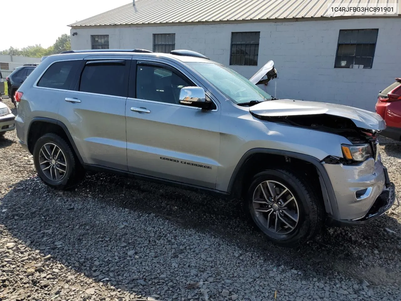 2017 Jeep Grand Cherokee Limited VIN: 1C4RJFBG3HC891901 Lot: 69071974