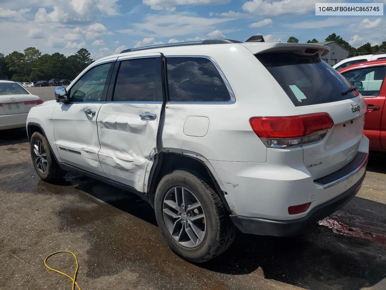 2017 Jeep Grand Cherokee Limited VIN: 1C4RJFBG6HC865745 Lot: 69111684