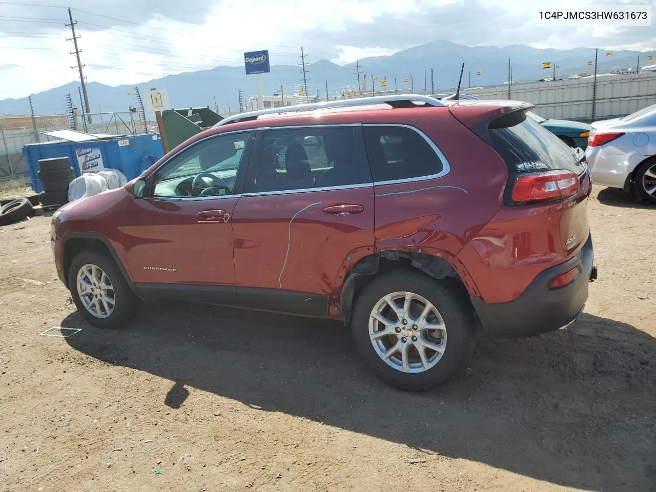 2017 Jeep Cherokee Latitude VIN: 1C4PJMCS3HW631673 Lot: 69720054