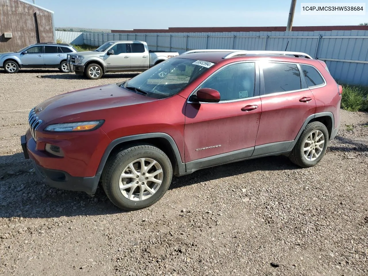 2017 Jeep Cherokee Latitude VIN: 1C4PJMCS3HW538684 Lot: 69932994