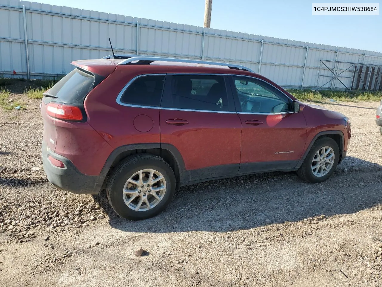 2017 Jeep Cherokee Latitude VIN: 1C4PJMCS3HW538684 Lot: 69932994