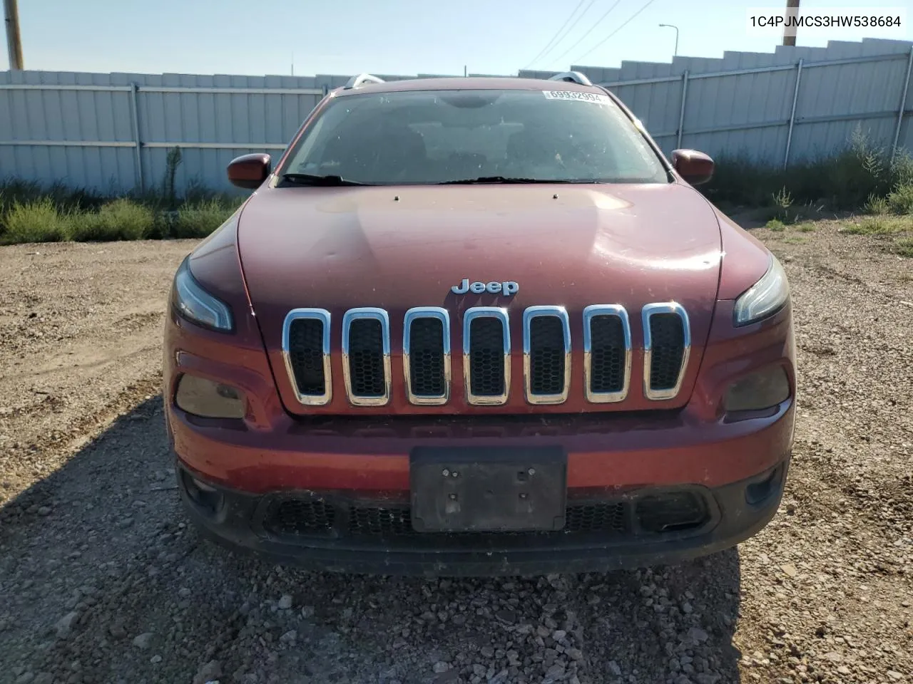 2017 Jeep Cherokee Latitude VIN: 1C4PJMCS3HW538684 Lot: 69932994