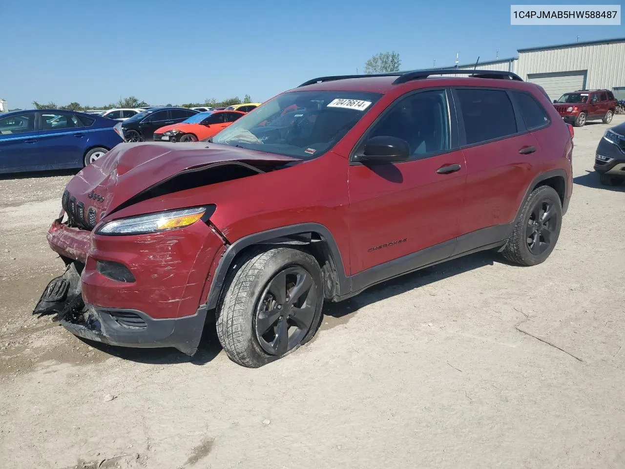 2017 Jeep Cherokee Sport VIN: 1C4PJMAB5HW588487 Lot: 70476614