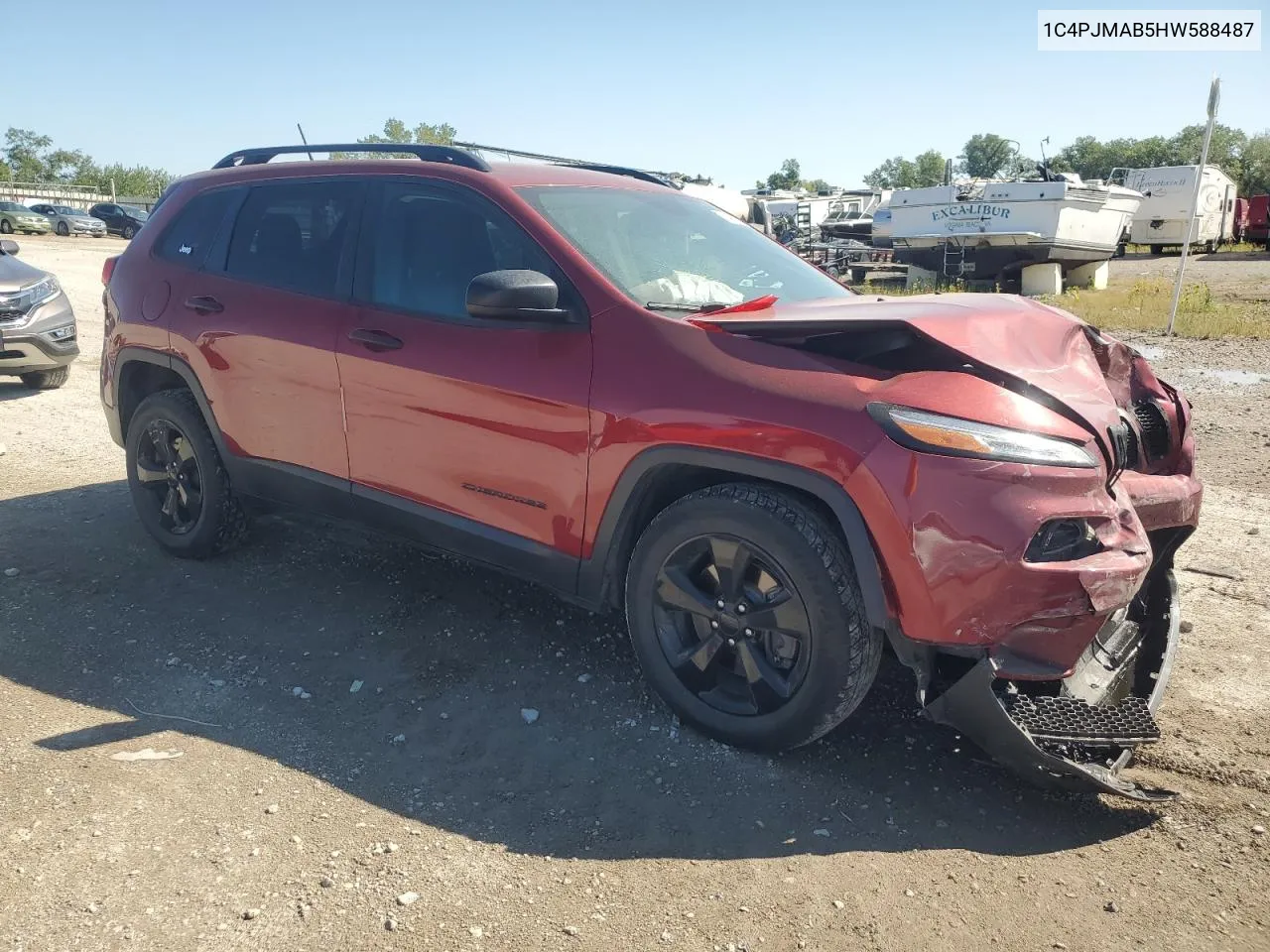 2017 Jeep Cherokee Sport VIN: 1C4PJMAB5HW588487 Lot: 70476614