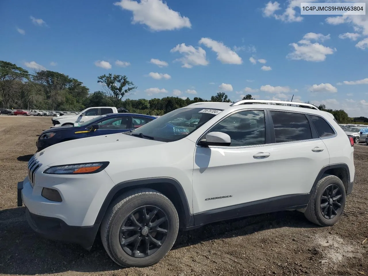 2017 Jeep Cherokee Latitude VIN: 1C4PJMCS9HW663804 Lot: 70679704