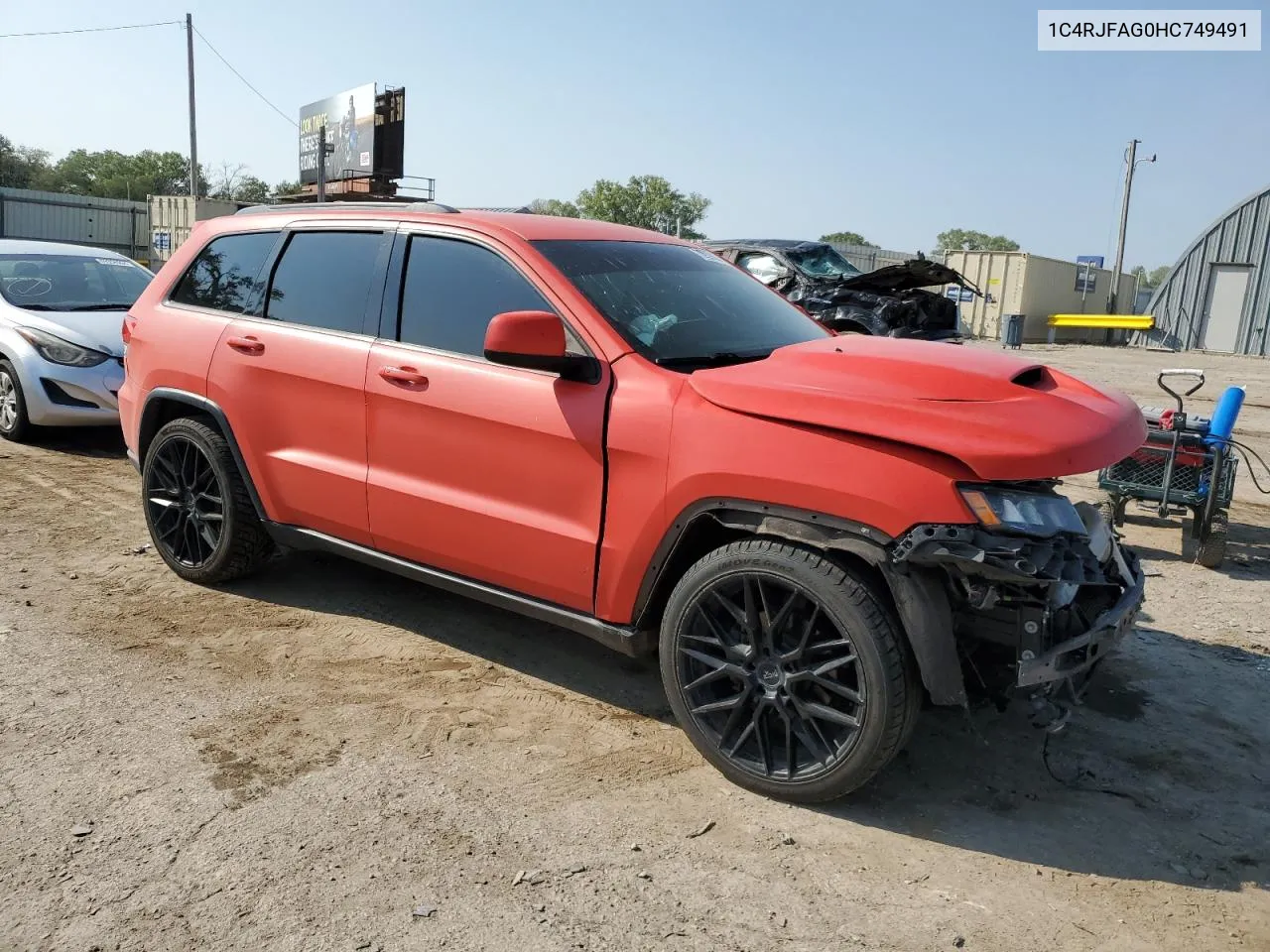 2017 Jeep Grand Cherokee Laredo VIN: 1C4RJFAG0HC749491 Lot: 70829824