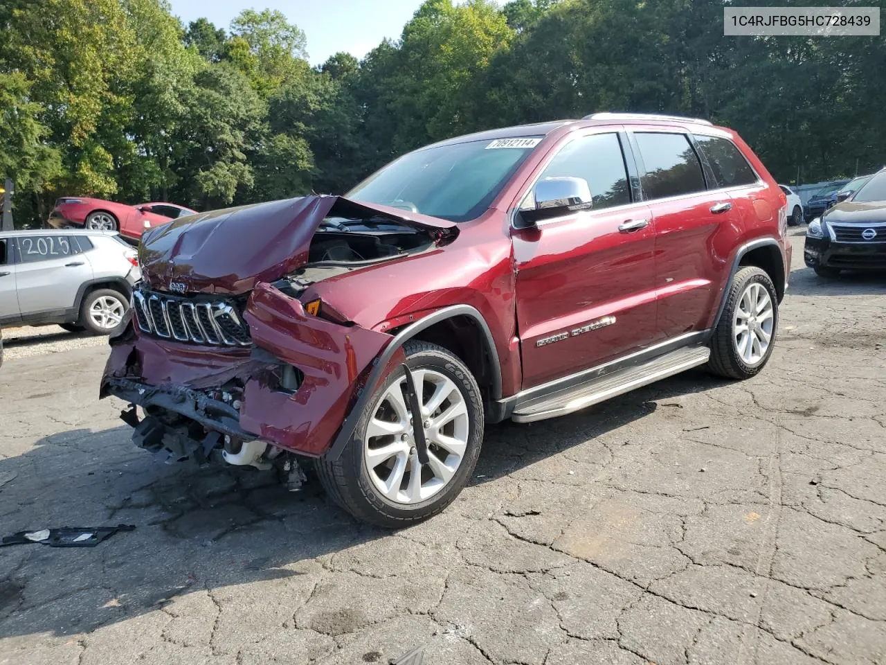 2017 Jeep Grand Cherokee Limited VIN: 1C4RJFBG5HC728439 Lot: 70912114