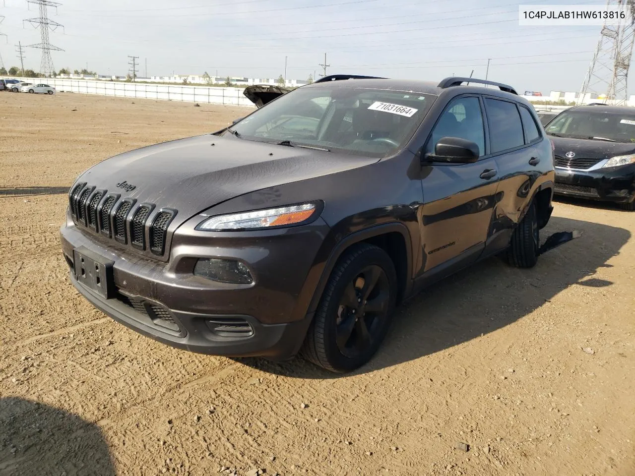 2017 Jeep Cherokee Sport VIN: 1C4PJLAB1HW613816 Lot: 71031664