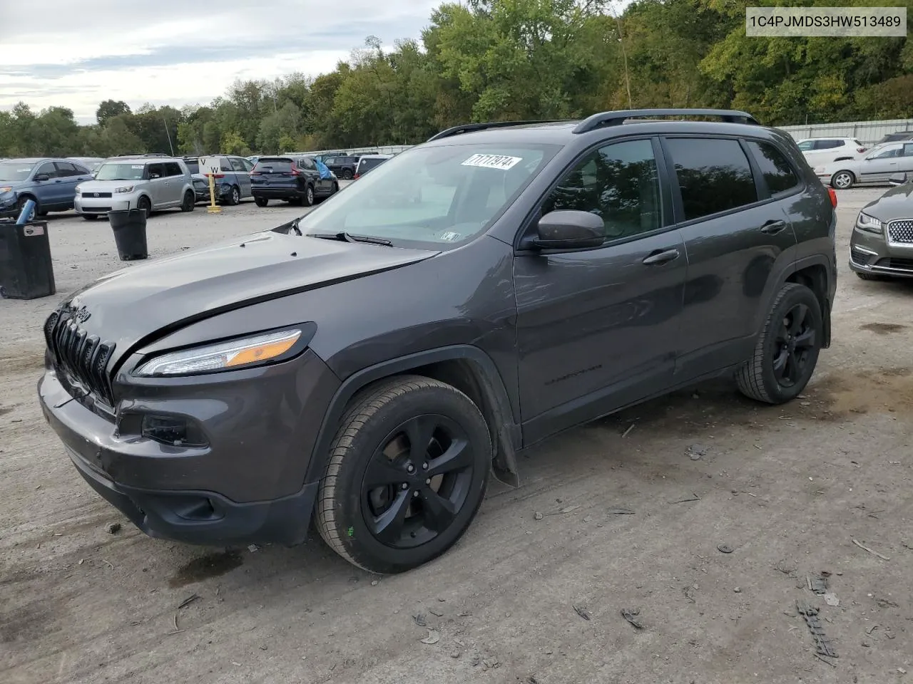 1C4PJMDS3HW513489 2017 Jeep Cherokee Limited