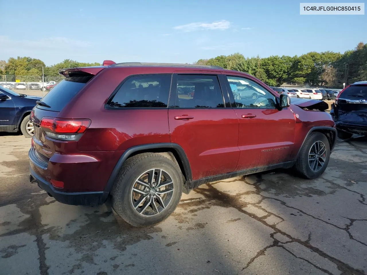 2017 Jeep Grand Cherokee Trailhawk VIN: 1C4RJFLG0HC850415 Lot: 72054074