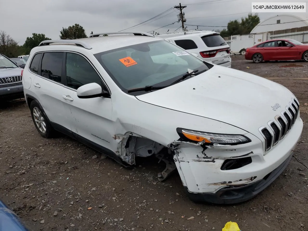 2017 Jeep Cherokee Latitude VIN: 1C4PJMCBXHW612649 Lot: 72109674