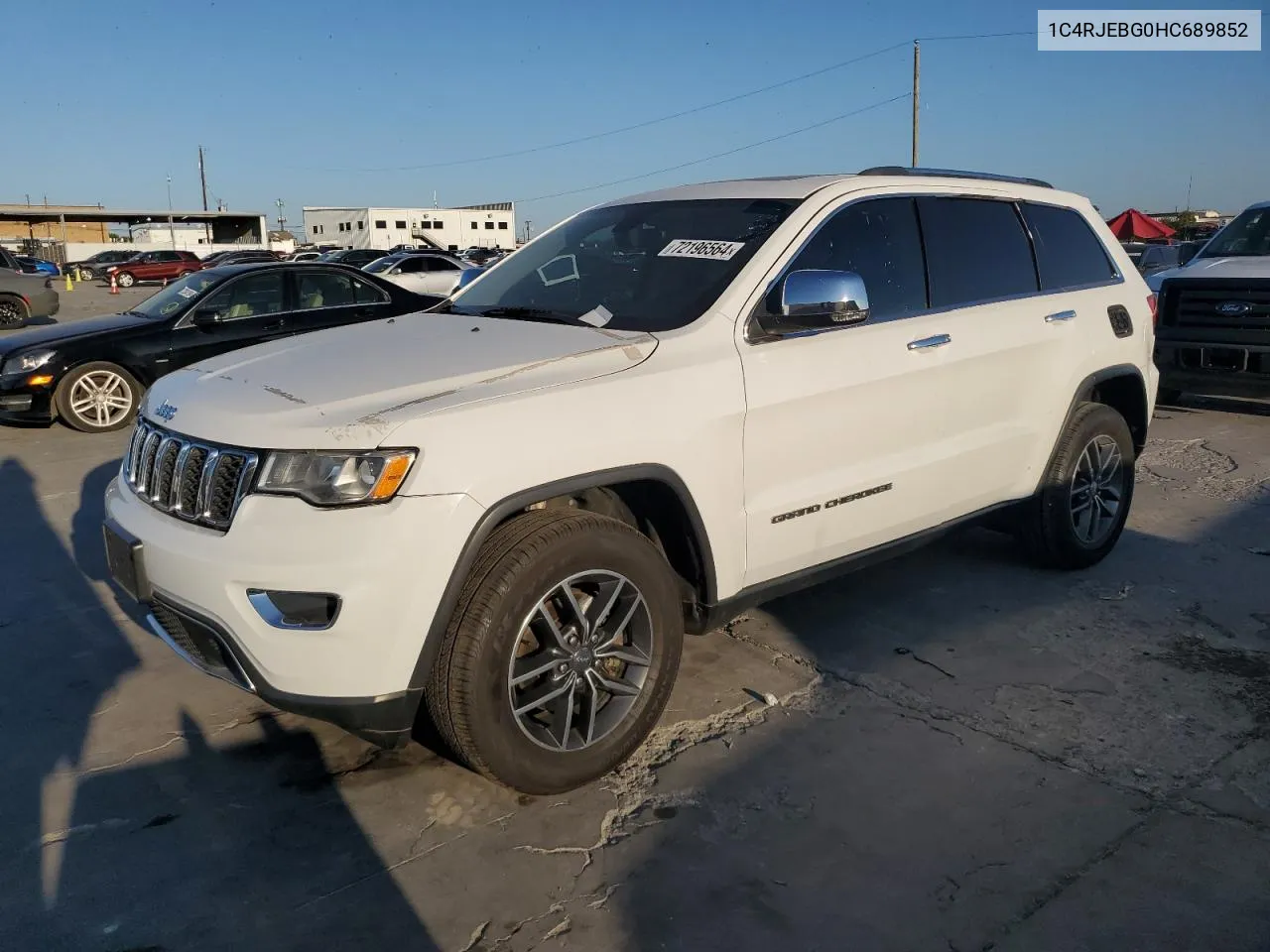 2017 Jeep Grand Cherokee Limited VIN: 1C4RJEBG0HC689852 Lot: 72196564