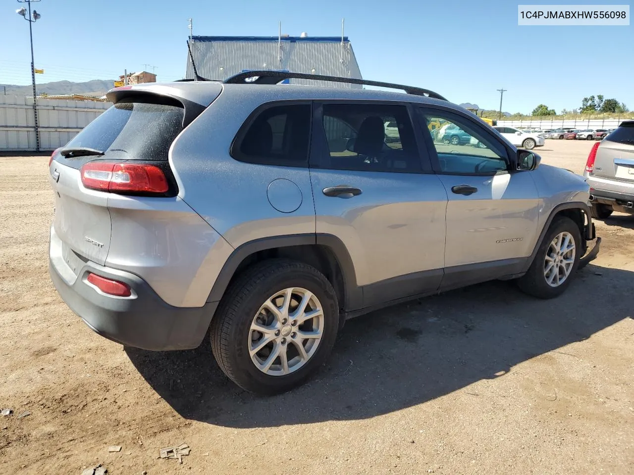 2017 Jeep Cherokee Sport VIN: 1C4PJMABXHW556098 Lot: 72356554