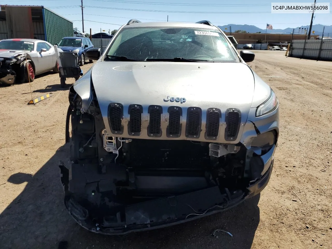 2017 Jeep Cherokee Sport VIN: 1C4PJMABXHW556098 Lot: 72356554