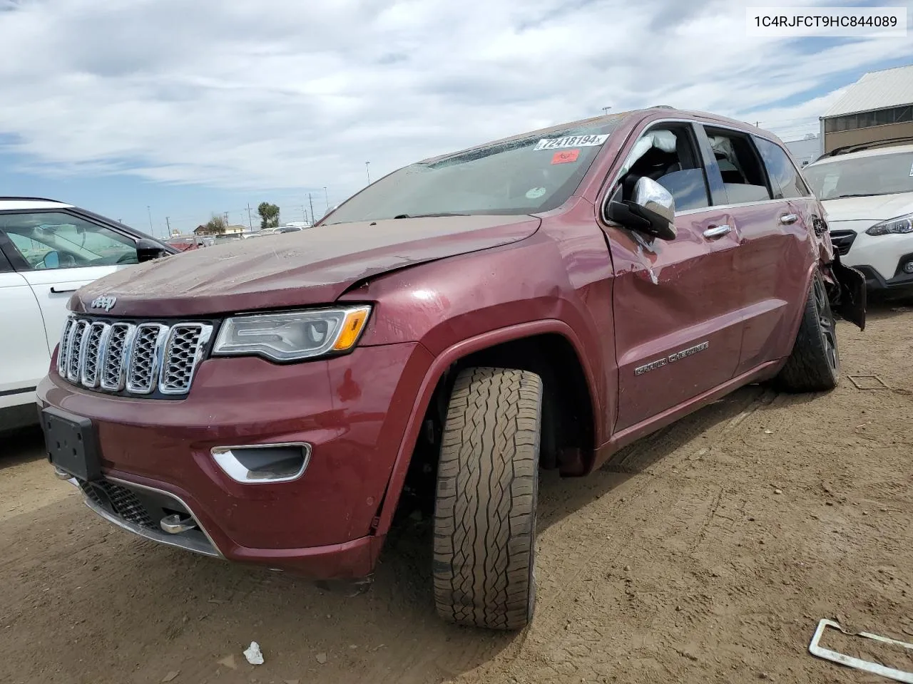 2017 Jeep Grand Cherokee Overland VIN: 1C4RJFCT9HC844089 Lot: 72418194