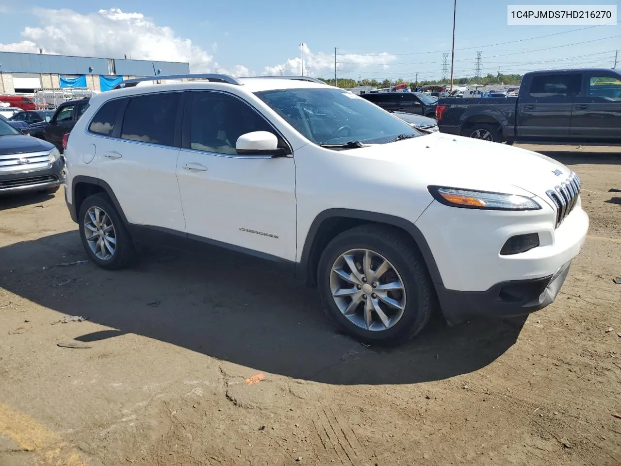 2017 Jeep Cherokee Limited VIN: 1C4PJMDS7HD216270 Lot: 72512294