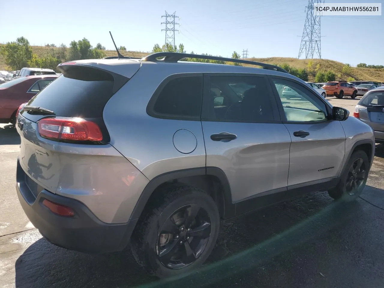 2017 Jeep Cherokee Sport VIN: 1C4PJMAB1HW556281 Lot: 72581674