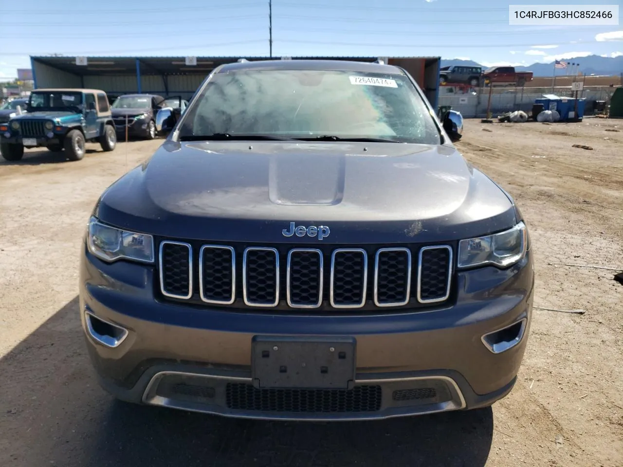 2017 Jeep Grand Cherokee Limited VIN: 1C4RJFBG3HC852466 Lot: 72640474