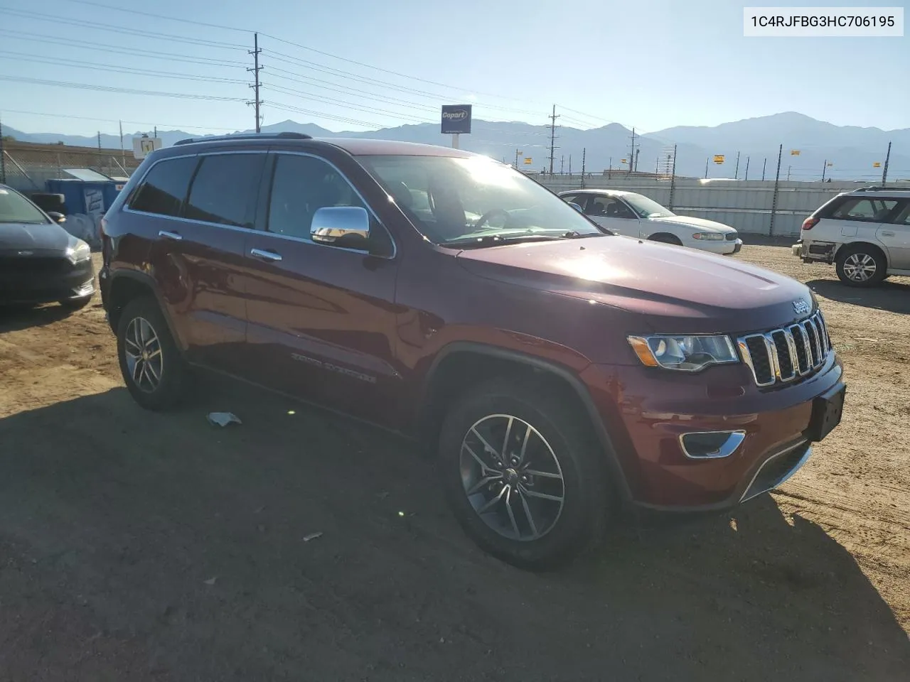 2017 Jeep Grand Cherokee Limited VIN: 1C4RJFBG3HC706195 Lot: 72739514